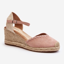 Mocka Espadrillesandaler med fläta Rosa Raylin 1