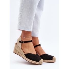 Mocka Espadrillesandaler med fläta, svart Raylin 2
