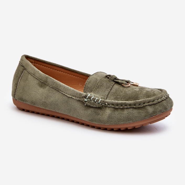 Mocka klassiska mockasiner för kvinnor Grön Ontala 2