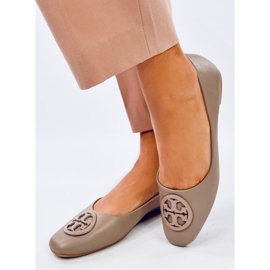 Irvina Khaki eleganta balettlägenheter beige 2