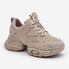 Sneakers på en massiv sula GOE NN2N4046 Beige 2