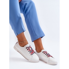 Vinceza Skinnsneakers för kvinnor Vita Litzy 1