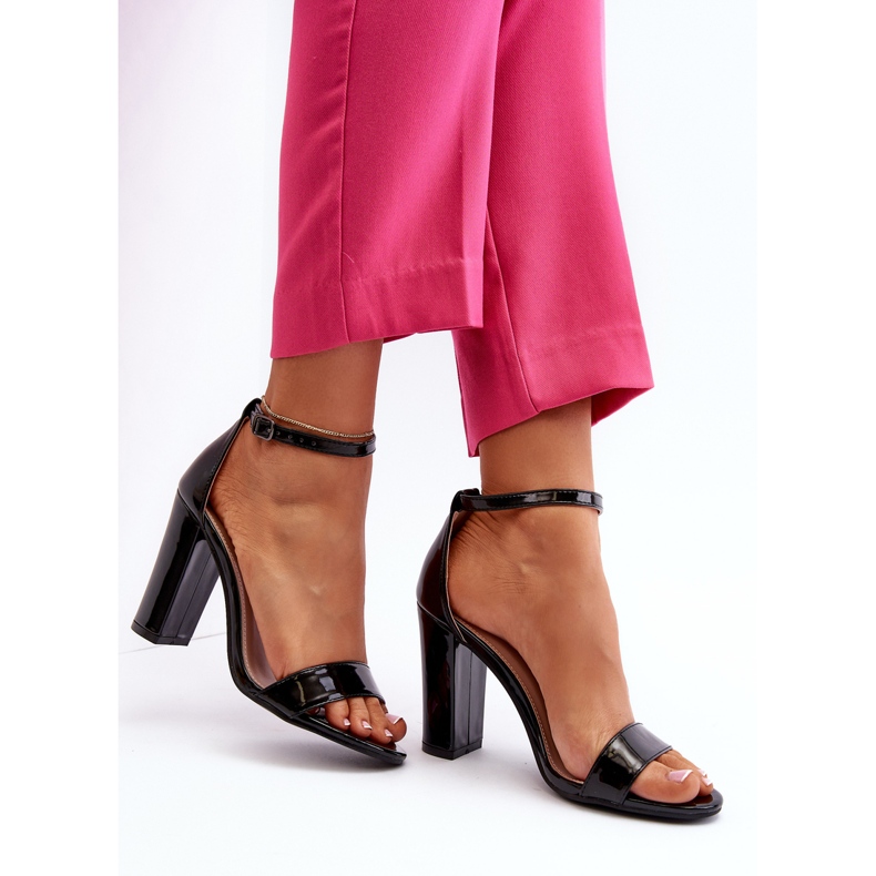 Svarta Thakko sandaler med hög klack 2