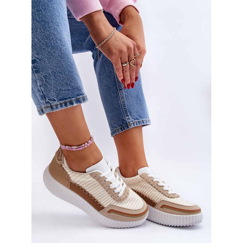 Platform Sneakers dam Beige Redala 1