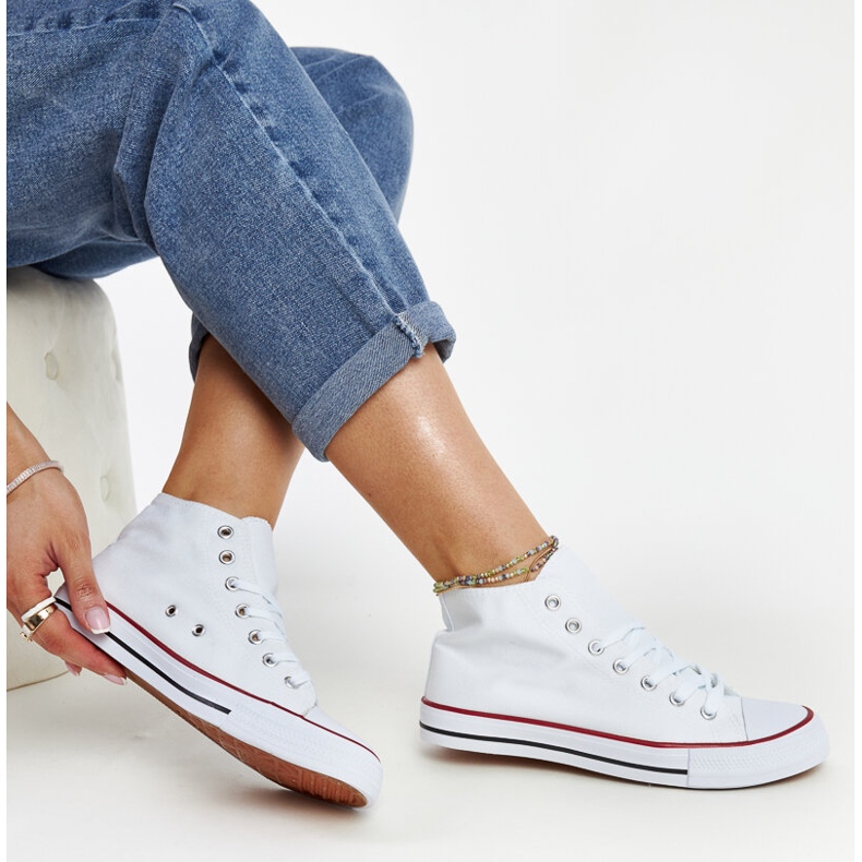 Vita högtoppade Eliska sneakers 1