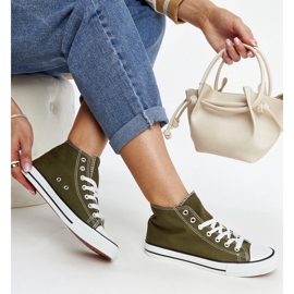 Mörkgröna Eliska high-top sneakers 1