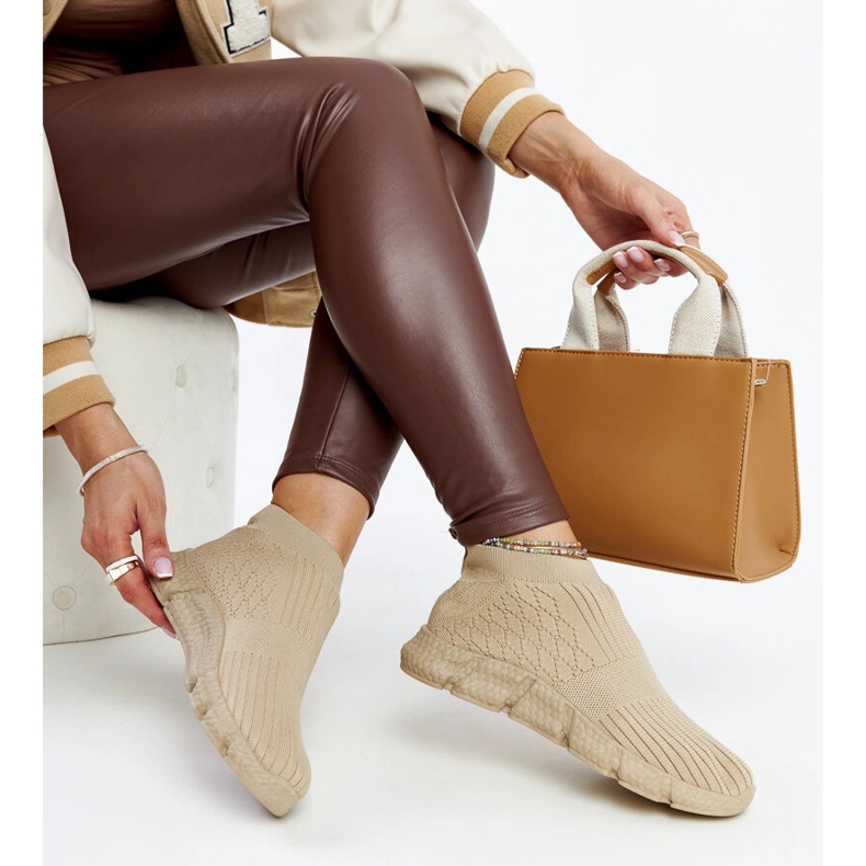 Mörkbeige lätta sportsneakers från Vaclav 1