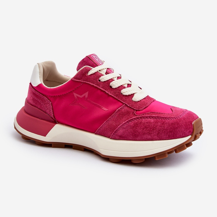 Skinnsneakers för kvinnor Big Star NN274961 Fuchsia rosa 2
