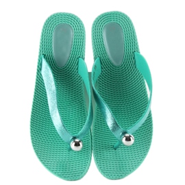 Flipflops med silverkula 9-56 grön 2