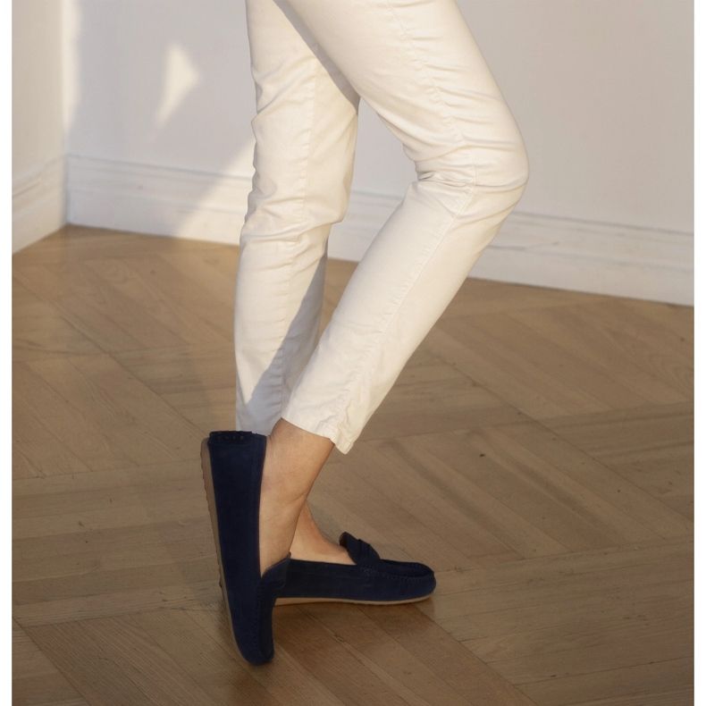 Marco Shoes Loafers i mocka blå 1