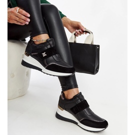 Svarta wedge sneakers med Libuse kardborreknäppning 1