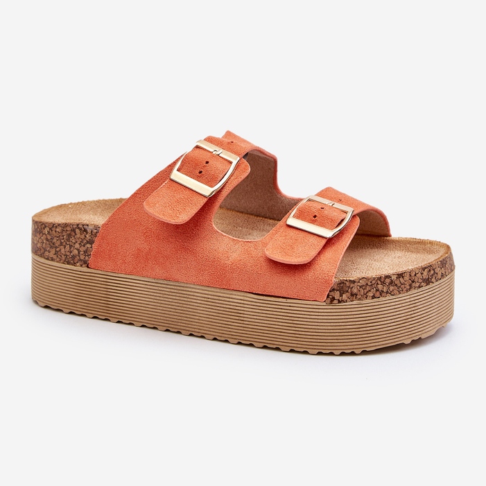 Flip Flops för kvinnor med spännen Orange Lolpey 1