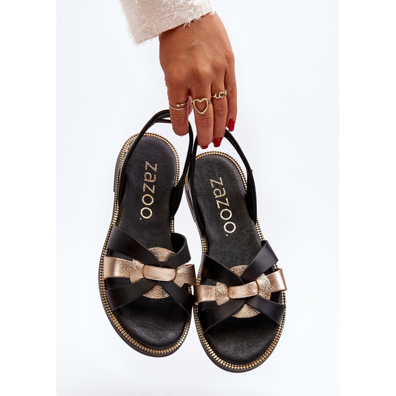 Zazoo 40382 Damsandaler Lädersvart 2