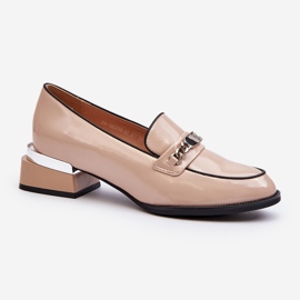 Vinceza Dampatentskor med låg klack Beige Albreide 1