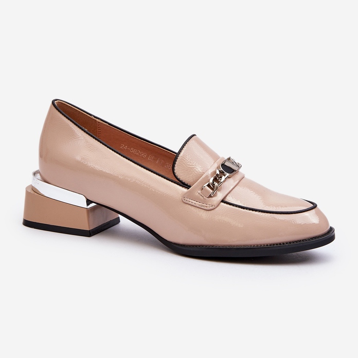 Vinceza Dampatentskor med låg klack Beige Albreide 1