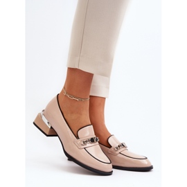 Vinceza Dampatentskor med låg klack Beige Albreide 2