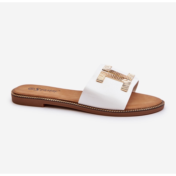 Seastar Damtofflor med dekor, vit Ollavia 1