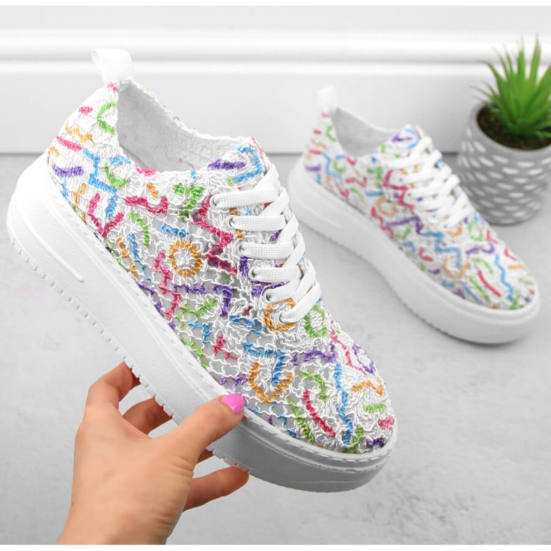 Spetsskor för kvinnor på flerfärgsplattformen T.Sokolski W503 mångfärgad 1