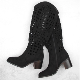 Jezzi W JEZ427 genombrutna stövlar, svarta 2