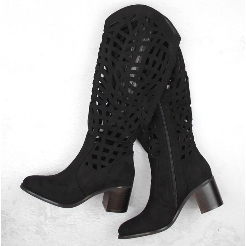 Jezzi W JEZ427 genombrutna stövlar, svarta 2