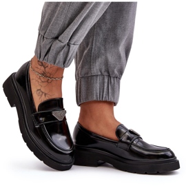 Loafers med platt klack för kvinnor, svarta 5