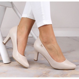 Sergio Leone W SK39AA högklackade pumps, ljusgrå 1