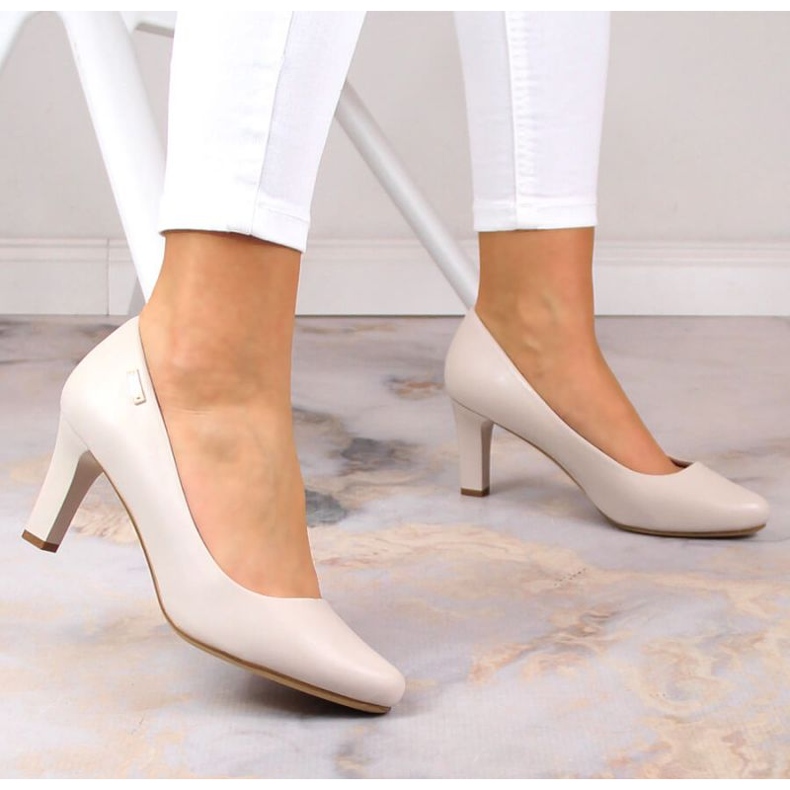 Sergio Leone W SK39AA högklackade pumps, ljusgrå 2