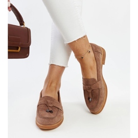 Vinceza loafers i brun mocka 2