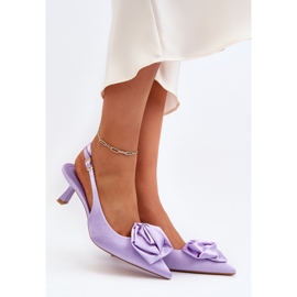Lila Ozena dekorerade höga klackar violett 2