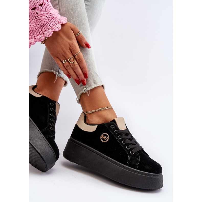 Platform Sneakers dam Svart Eshen 1