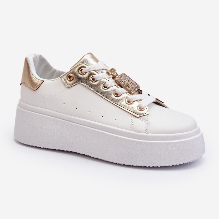 Vita damsneakers med dekoration Celedria 2