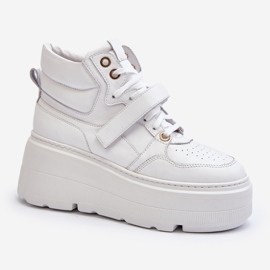 Zazoo 3450 Läder Sneakers för kvinnor Vita 1