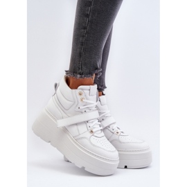 Zazoo 3450 Läder Sneakers för kvinnor Vita 2