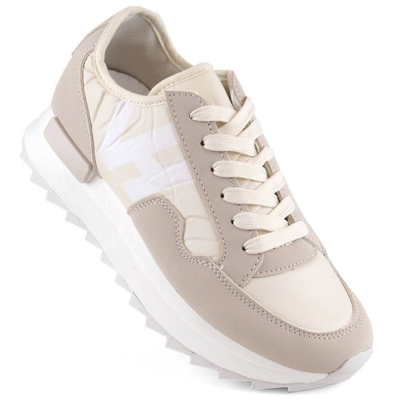 Potocki WOL214 beige plattformssportskor 1