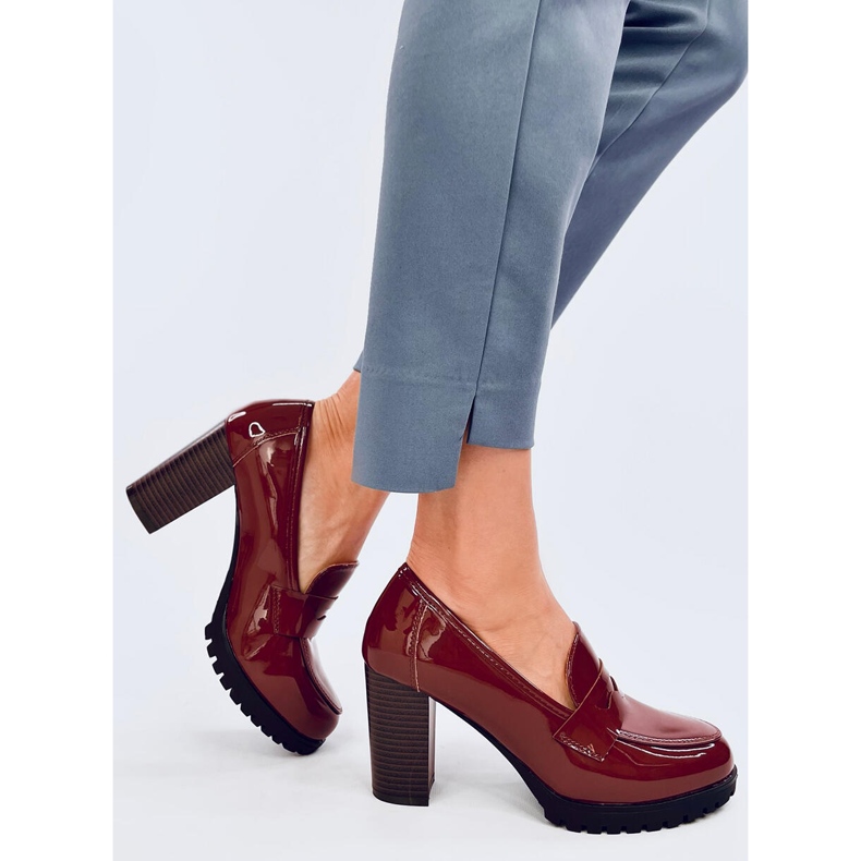 Jeffis Brown loafers med patentklack brun 2