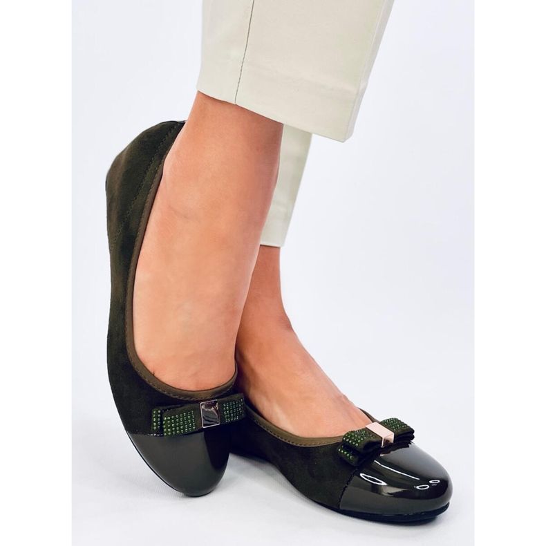 Abecas Green wedge balettlägenheter grön 2