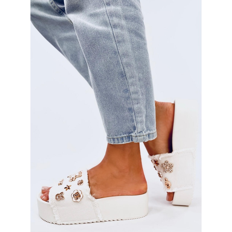 Seastar Tjocksulade flip-flops med en Lancaster White nallebjörn vit 2