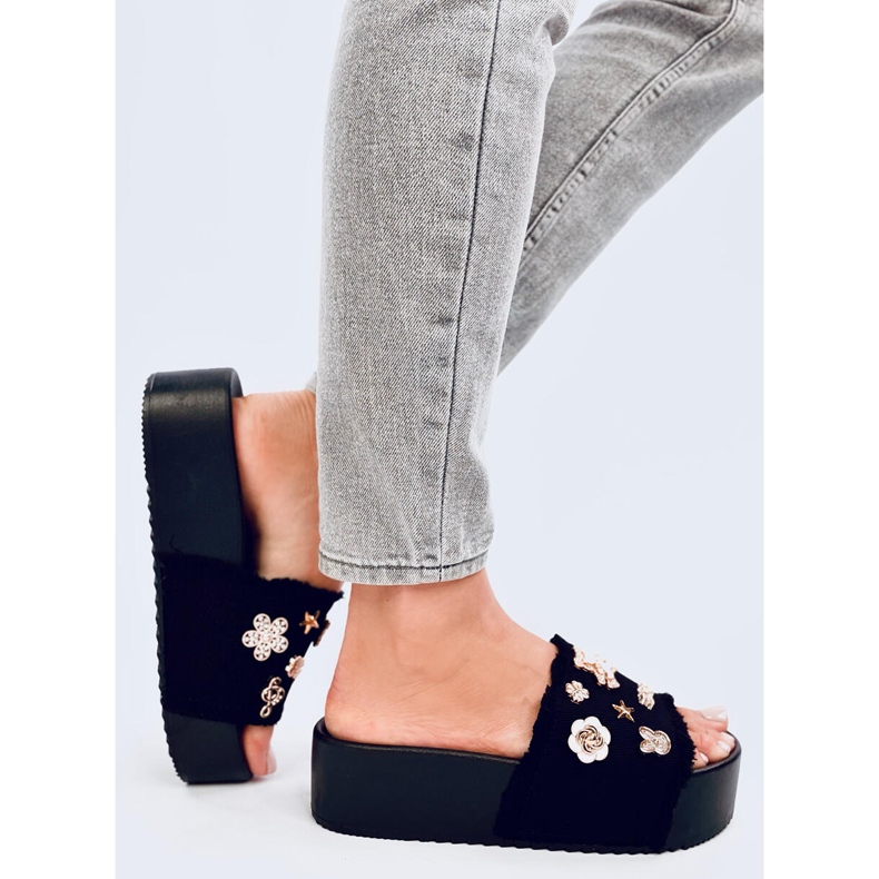 Seastar Tjocksulade flip-flops med en Lancaster Black nallebjörn svart 2