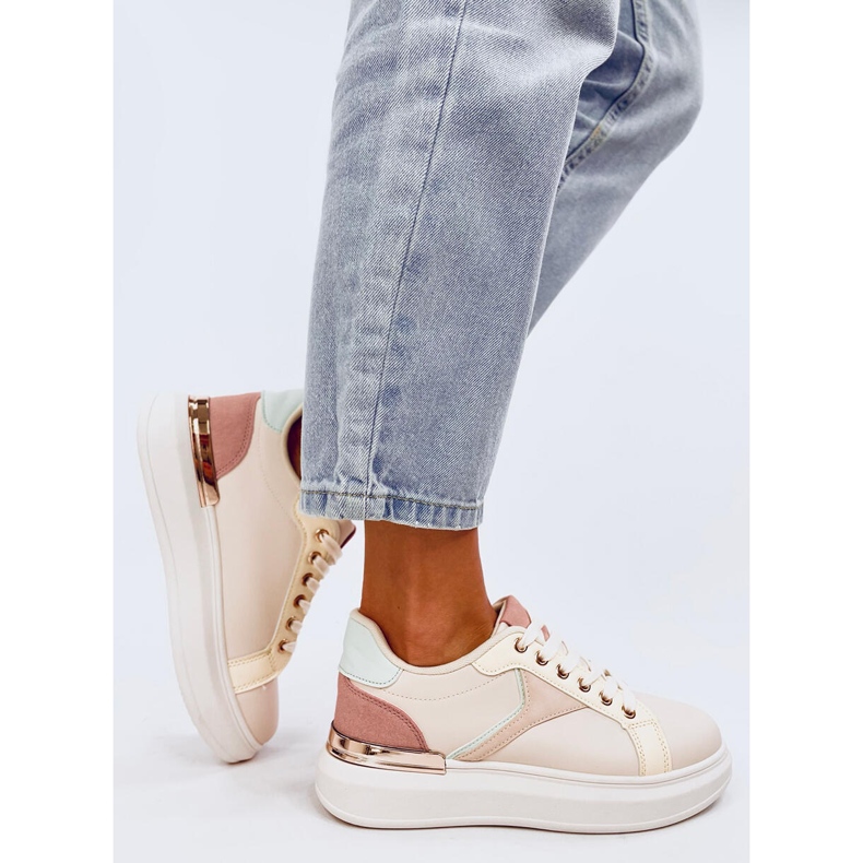 Färgglada Flocks Multi sneakers beige 2
