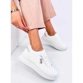 Mayers Beige damsneakers vit 2