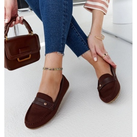 Bruna loafers i tyg från Fombio 1