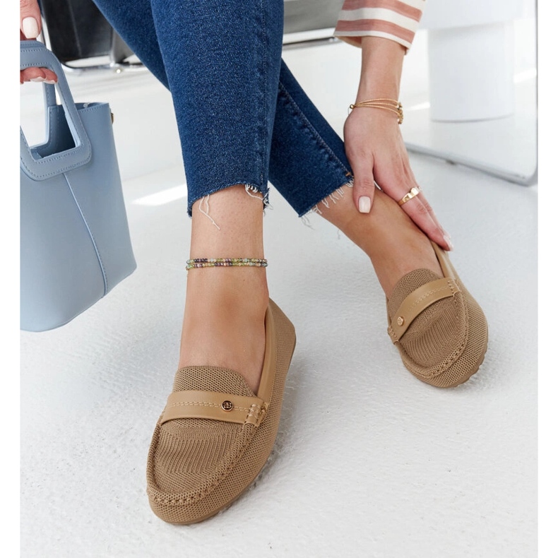 Bruna loafers i tyg från Fombio 1