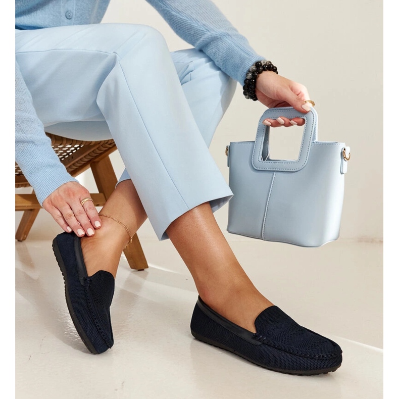 Marinblå tygmockasiner från Fiammetta 1