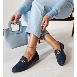 Marinblå mockasiner med spänne från Erminia 1