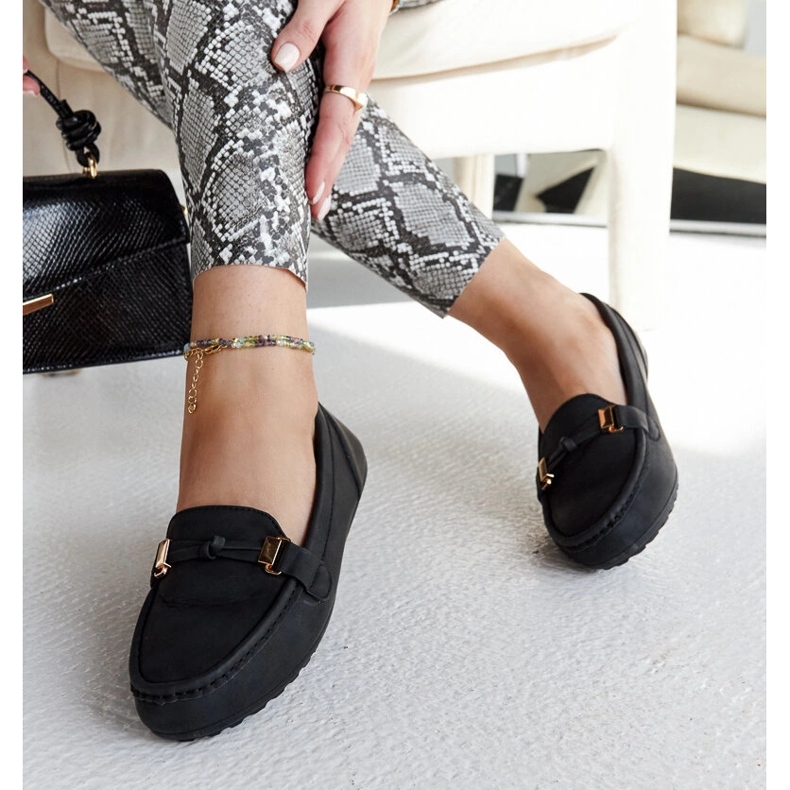 Svarta mockasiner med en matt Scafati finish 1