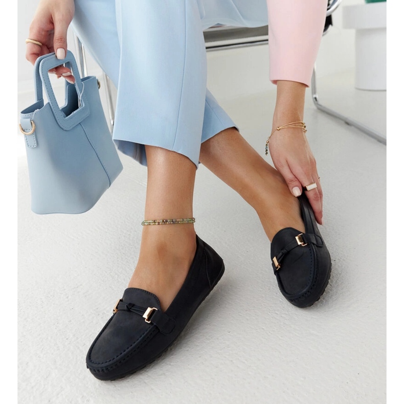 Marinblå mockasiner med en matt Scafati-finish 1