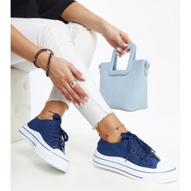 Marinblå Anbarin plattformssneakers 1