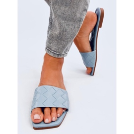 Tofflor med fyrkantig sula Sahar LT.BLUE blå 1