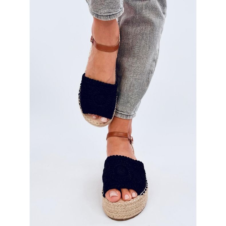 Boho Ingram Svarta espadrillesandaler 1