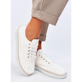 Hodges Beige genombrutna sneakers 2